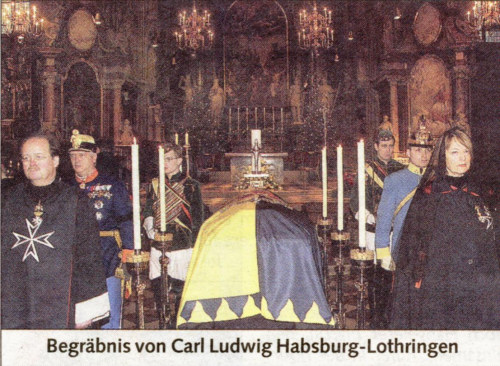 Carl Ludwig von Habsburg - Sargwache der Malteser DR 6 Studentenverbindung und IR 59